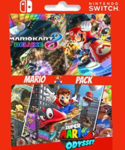 Mario Kart 8 Deluxe + Super Mario Odysey + cuphead
