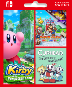 Kirby Return To Dreamland + Paper Mario Origami king + Cuphead