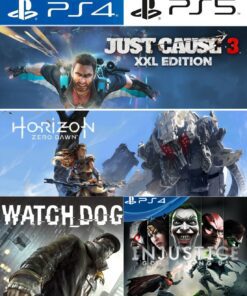 Just Cause 3 + Watchdogs + Injustice + Horizon Zero Dawn Ps4 Ps5